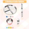 MISSLILI Stainless Steel Baby Plate and Bowls with Suction, Divided Kids Baby Plate and Toddler Bowl with Removable Silicone Suction, Non-Slip Baby Feeding Set Dishwasher Safe4 Packs view 2