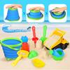 Beach Toys, 14Pcs Sand Toys with Construction Vehicle and Collapsible Beach Bucket, Animal Sand Mold Sets, Watering Can,Shovel Set with Mesh Bag,Summer Outdoor Play Travel Sandbox Gift for Boys Girls view 3