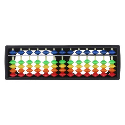 13 Column Portable Abacus Soroban Calculating Tool with Color