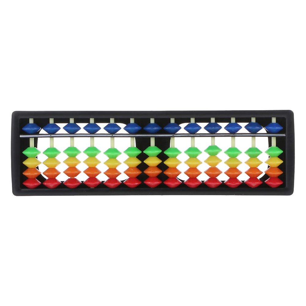 13 Column Portable Abacus Soroban Calculating Tool with Color