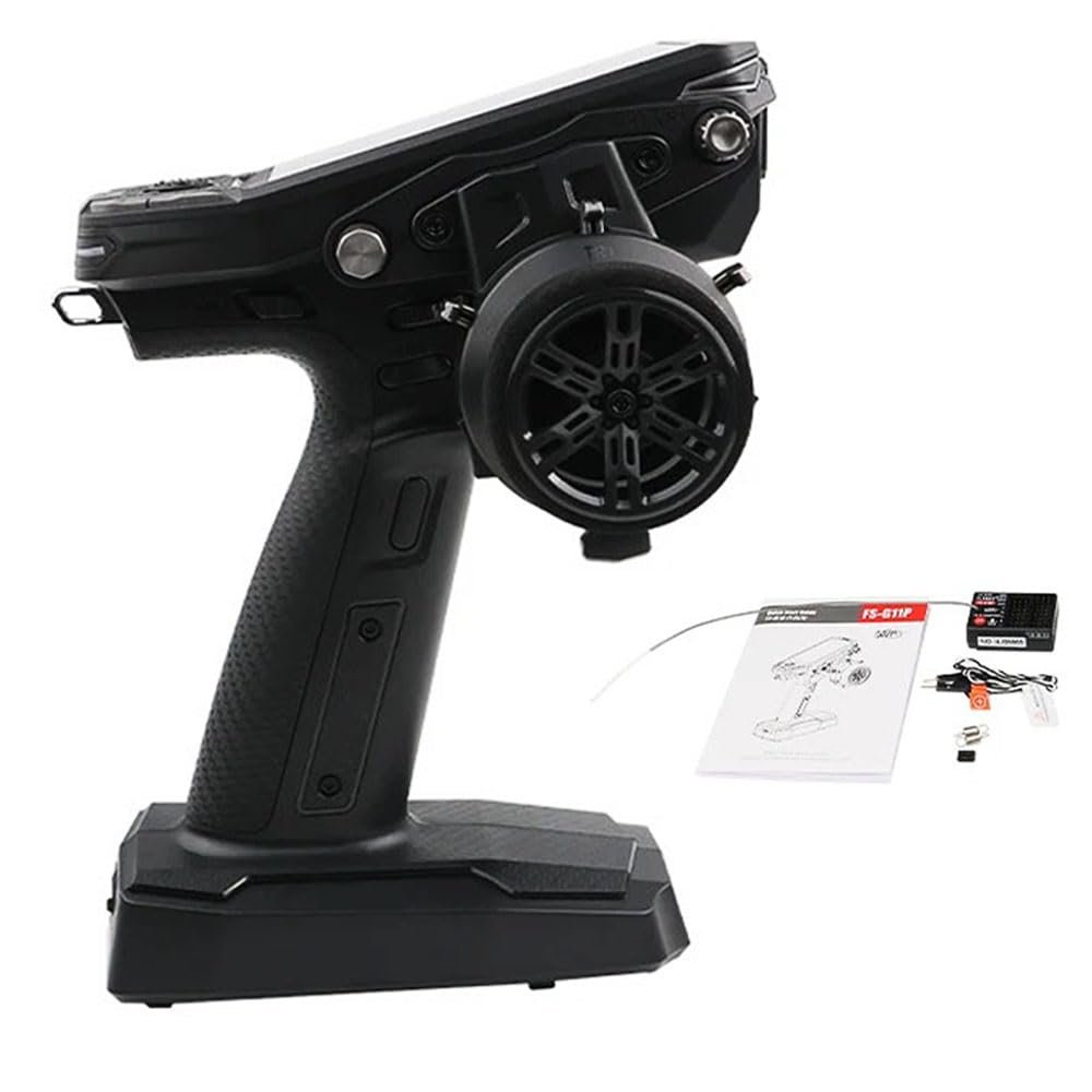 Flysky FS-G11P 2.4GHz 11CH RC Transmitter with Receiver FS-R11P, ANT Protocol 3.5 inch IPS High-Brightness Display Radio Transmitter Built-in Omni-Directional Dual
