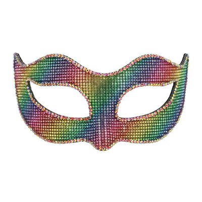 Boland 00227 Colourful Eye Mask for Costumes, Accessories for Carnival or Theme Party, Rainbow Mask for Fancy Dress Costumes