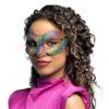 Boland 00227 Colourful Eye Mask for Costumes, Accessories for Carnival or Theme Party, Rainbow Mask for Fancy Dress Costumes view 2