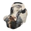 Qilmy Vintage Cow Baby Car Seat Cover, Multi-Use Breathable Breastfeeding & Stroller Cover, Shower Gift for Boys & Girls view 1