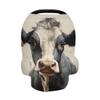 Qilmy Vintage Cow Baby Car Seat Cover, Multi-Use Breathable Breastfeeding & Stroller Cover, Shower Gift for Boys & Girls view 3