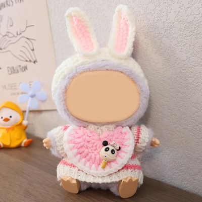 Clothes for 17cm Dolls Sweater Clothes Accessories(No Doll), Cute Striped Outfit Suitable for 6.69inch (17cm) Doll Soft Clothing Replacement