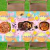 146pcs Ice Cream Party Supplies Set,Lncludesice Cups, Banners, Forks, Straws ,Tablecloths, Plates and Napkins ,for 24Guests,Summer Birthday Tableware, Disposable Dinnerware Kit view 3