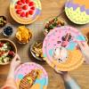 146pcs Ice Cream Party Supplies Set,Lncludesice Cups, Banners, Forks, Straws ,Tablecloths, Plates and Napkins ,for 24Guests,Summer Birthday Tableware, Disposable Dinnerware Kit view 4