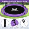 48 inch Tree Swing, Larger Saucer Flying Swing for Whole Family, 900lbs Weight Capacity, with Adjustable Hanging Straps, for Outdoor Playground, Purple view 3