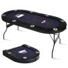 REAHOISY 72 Inch Poker Table Foldable, 8 Player Folding Casino Tables with Casino Grade Felt, Padded Rails & Cup Holders, Portable Poker Table for Texas Holdem view 1