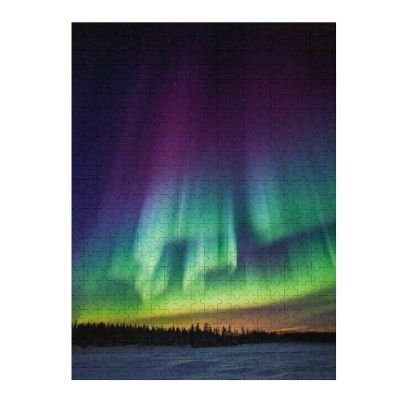 1000 Piece Puzzles for Adults Jigsaw Pieces and Up Beautiful Landscape with Aurora Borealis Puzzle Large Games Adults