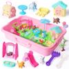 Billeeit Pet Sensory Bin Sand Toy with 2.2lbs Green Moldable Sand, Dog  Cat Play Sand Kit for Boys and Girls Including 28pcs Accessories Total, Sand Box Toys Gift for Kids 3+ Indoor Creativity view 1