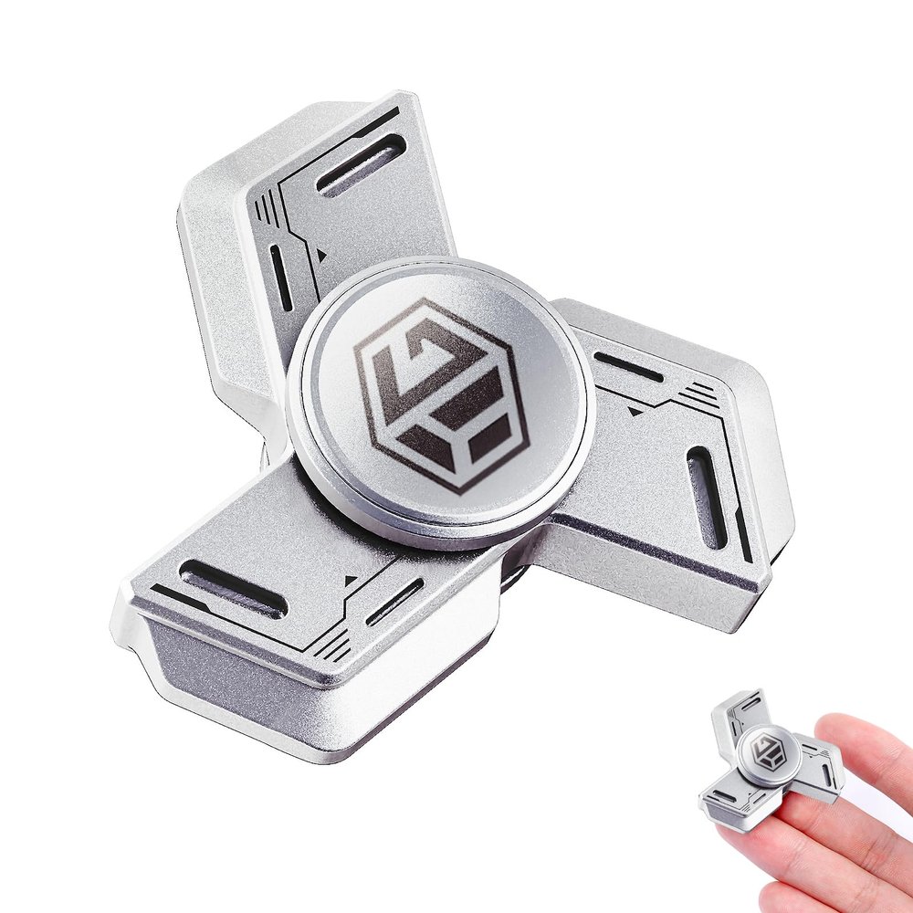 Metal Fidget Spinner for Adults-Mini & Silent Retro Design with High Speed Spin, Sensory Finger Hand Toy for Focus, Anxiety & ADHD Relief - Ultra Durable EDC Desk Toy, Gift for Adult, Party Favors