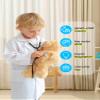 Liberry Doctor Kit for Toddlers 3 4 5 Years Old, Pretend Play Doctor Costume for Kids, Dress Up Nurse Coat with Real Stethoscope for Boys Girls Gift view 4