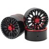 4Pack HIRCQOO Aluminum RC 1.9 Beadlock Wheels RC 1.9" Wheels 12mm Hex Compatible with Traxxas TRX4 Axial SCX10 AXI03007 Tamiya CC01 RC4WD D90 Redcat Gen7 1/10 RC Crawler (Red & Black) view 1
