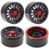 4Pack HIRCQOO Aluminum RC 1.9 Beadlock Wheels RC 1.9" Wheels 12mm Hex Compatible with Traxxas TRX4 Axial SCX10 AXI03007 Tamiya CC01 RC4WD D90 Redcat Gen7 1/10 RC Crawler (Red & Black) view 4