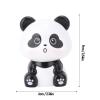 Solar Powered Panda Ornament Car car Dashboard Hanging Ornament Auto Head Waving Cute Car Decoration Panda Figurine For Panturine Car Dashboard Office desk (A view 2
