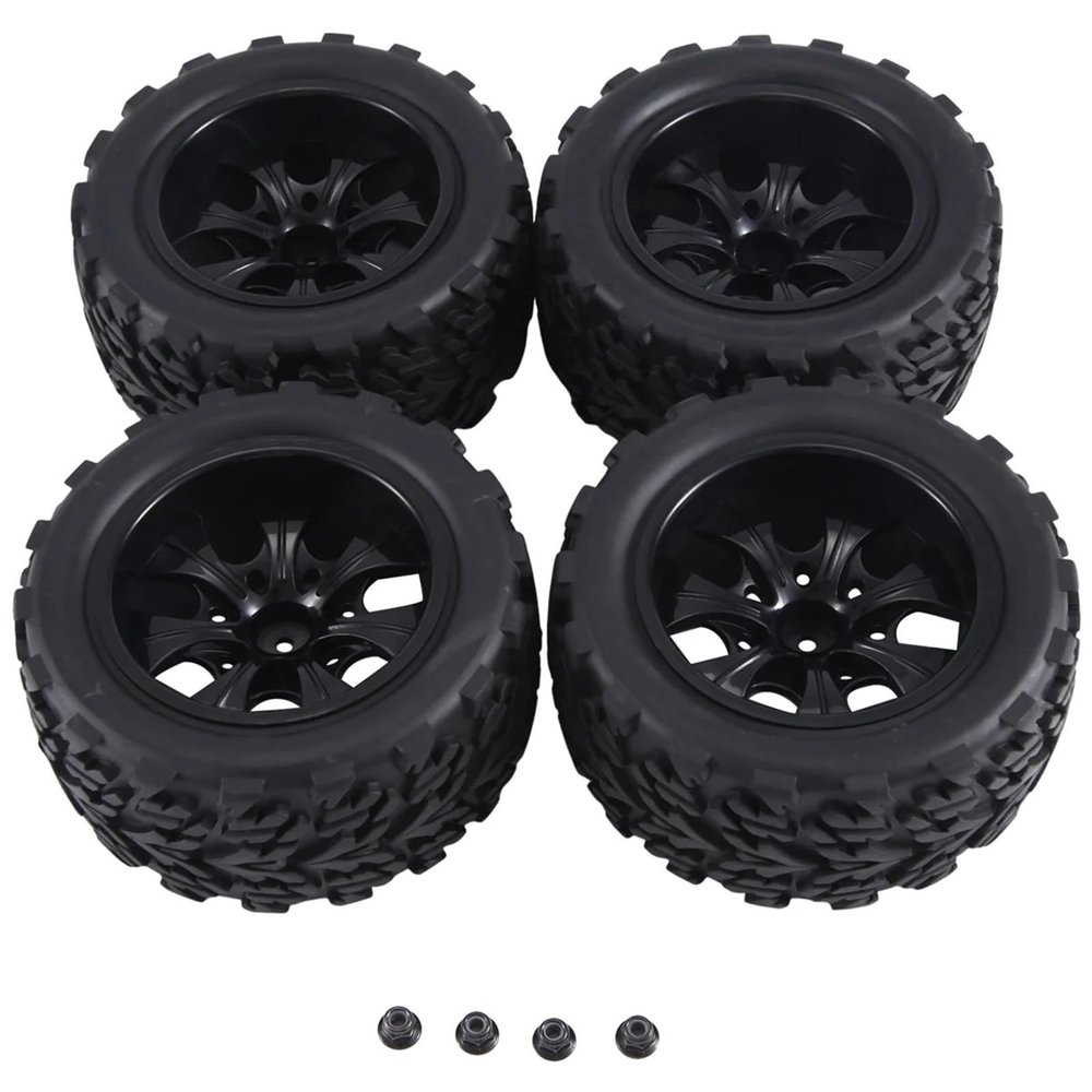 12mm Hex 1/10 RC Truck Wheels and Tires for Trax-xas for Rustler 2Wd 4X4 VXL for Redcat