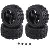 12mm Hex 1/10 RC Truck Wheels and Tires for Trax-xas for Rustler 2Wd 4X4 VXL for Redcat view 2