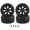 12mm Hex 1/10 RC Truck Wheels and Tires for Trax-xas for Rustler 2Wd 4X4 VXL for Redcat view 3