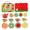 KOMBIUDA 1set Fruit Theme Imitation Tea Set Toy Case Creative and Chic Design for Boys and Girls Fun Afternoon Tea Plaything for Birthday and Boy Girl Day Portable and Easy to Store view 1