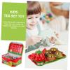 KOMBIUDA 1set Fruit Theme Imitation Tea Set Toy Case Creative and Chic Design for Boys and Girls Fun Afternoon Tea Plaything for Birthday and Boy Girl Day Portable and Easy to Store view 4