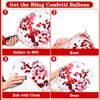 15th Birthday Decorations for Boys & Girls, 84 PCS Red Black 15th Party Decorations, Birthday Party Supplie with Banner, Fringe Backdrop, Foil Star Balloons, Hanging Swirls, Tablecloth Garland Arch view 3