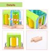 Car Wash Toy for Wooden Train Set Accessories,Wooden Train Washing Station Playset for Toddlers,Compatible with Thomas, Brio, Chuggington view 3