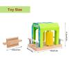 Car Wash Toy for Wooden Train Set Accessories,Wooden Train Washing Station Playset for Toddlers,Compatible with Thomas, Brio, Chuggington view 4