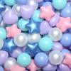 Realhaha Star Ball Pits Balls Shapes for Toddlers,100pcs Plastic Star Balls for Babies Play Balls for Pool, Slide,Playpen Gift for Boys Girls, Pink Blue Green Purple White view 1