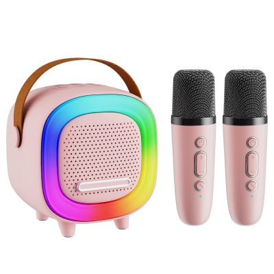 Mini Karaoke Machine Speaker for Kids Adults, Portable Bluetooth with 2 Wireless Microphones, Christmas Birthday Gift Ideas for Toys for Teens Boys and Girls Aged 4, 5, 6, 7, 8, 9, 10, 11, 12+