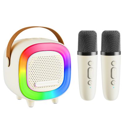 Mini Karaoke Machine Speaker for Kids Adults, Portable Bluetooth with 2 Wireless Microphones, Children's Day Birthday Gift Ideas for Toys for Teens Boys and Girls Aged 4, 5, 6, 7, 8, 9, 10, 11, 12+