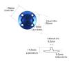 BlueAlloy Round Fuel Dot Cap Oil Tank Plug for RC Airplane Aircraft Model, Blue view 2