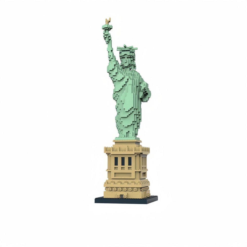 alltogetho Statue of Liberty Micro Mini Building Blocks 2500+ Pieces Architecture Model Kit for Adult, Collectible Display Toy with Detailed Manual, Stress Relief Craft, Gift for Building Enthusiasts