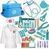 XZZO Doctor Kit for Toddlers 3-5, Wooden Kids Dentist Play Set, Doctor Play Set Pretend Play Toys for Toddlers , Realistic Wooden Medical Kit Role Play Set, Gifts for Boys Girls 3+ Years view 1