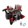 Ecoyin 29CC 2-Stroke 4 Bolt Marine Engine with Spark Plug for Zenoah CY RCMK QJ Engines Remote Control Racing Boats Parts (in-line) (Red) view 4