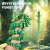 Oarmzr 30'' 3D Printed Dragon - 3D Printed Toys, Articulated Crystal Dragon Large Rainbow Animal Fidget Toy, Decor Huge Dragons Collectible Figurines(Laser Green,30inch) view 4