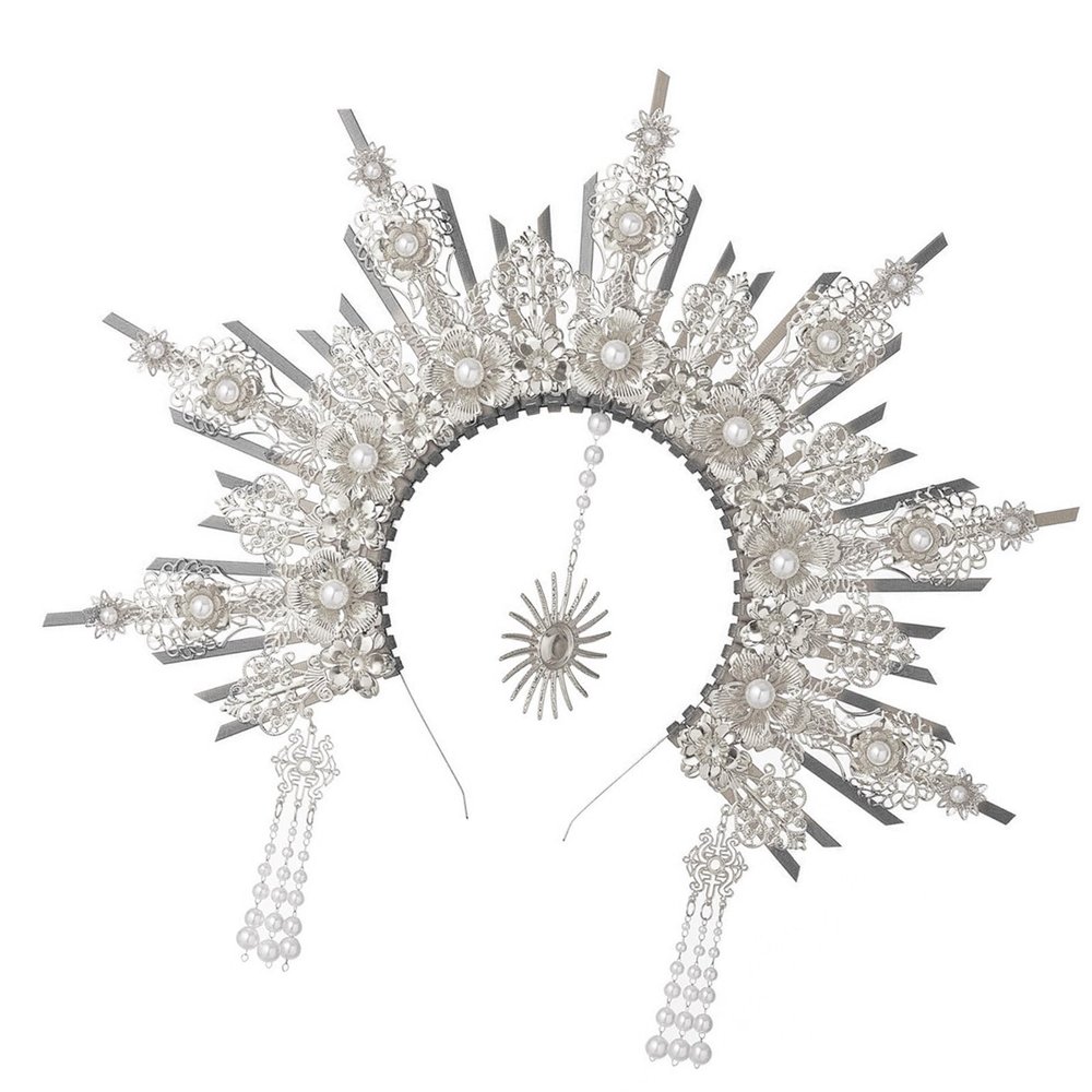 RGYBAO Medusas Headpiece Gold Angelic Crowns Mythical Costume Fashion Accessory for Trendy Women Halloween Party Supplies