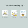 evhooe Wooden Pound Toy, Fine Motor Skills Synthetic Wood 3 Colors 9 view 2