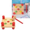 evhooe Wooden Pound Toy, Fine Motor Skills Synthetic Wood 3 Colors 9 view 3