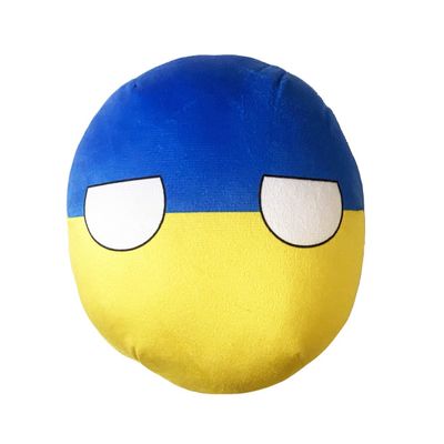 8-Inch Countryball Plushie Ukraine Collectible Soft Stuffed Ball Gift for Fans & Plush Collectors (13.Ukraine)