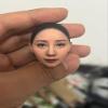 1/12 Scale Female Head Sculpt, Painted Pale Wheat Skin Head Carved Accessories for 6inch Action Figure Body, 1/12 Scale Makeup Female Head Sculpt Accessory - Finished Bald Head Only (Design D) view 1