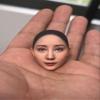1/12 Scale Female Head Sculpt, Painted Pale Wheat Skin Head Carved Accessories for 6inch Action Figure Body, 1/12 Scale Makeup Female Head Sculpt Accessory - Finished Bald Head Only (Design D) view 2
