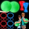 Hiboom 104 Pcs 8.5 Inch Glow in the Dark Kickballs Dodgeballs Set Includes 2 Pcs Light Up Playground Ball with Pump 100 Glow Sticks Storage Bag for Playground School Backyard Game Outdoor Indoor Games view 1