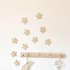 10 Pieces Boho Nursery Star Wall Decor,Wooden Baby Room Star Wall Decor,Wooden Star Decoration for Children Baby Kids Boys Girls Bedroom Nursery Pendant view 1