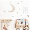 10 Pieces Boho Nursery Star Wall Decor,Wooden Baby Room Star Wall Decor,Wooden Star Decoration for Children Baby Kids Boys Girls Bedroom Nursery Pendant view 3