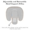 2 in 1 Infant Car Seat Insert Head and Body Support Set, Reversible Newborn Insert for Carseat with 3 Extra Strap Paddings, Soft Stroller Cushion Pillow Insert Girls, Fits for Stroller, Swing, Grey view 2