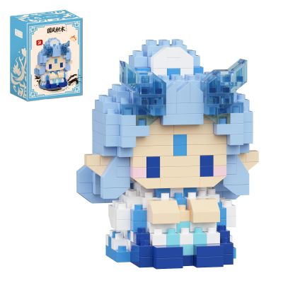 Vilbocr Nezha Ao Bing Series Mini Blocks Toy,Cute Anime Figures Toys Desk Accessories,for Kids, Ages 6+ - Collectible Movie Cartoon Character Gift Idea (Ao Bing325pcs)