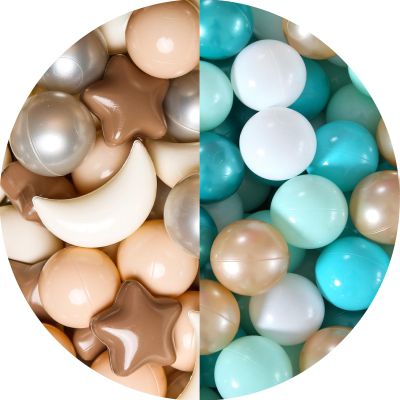 GOGOSO 500pcs Green Coffee Beige Ball Pit Balls