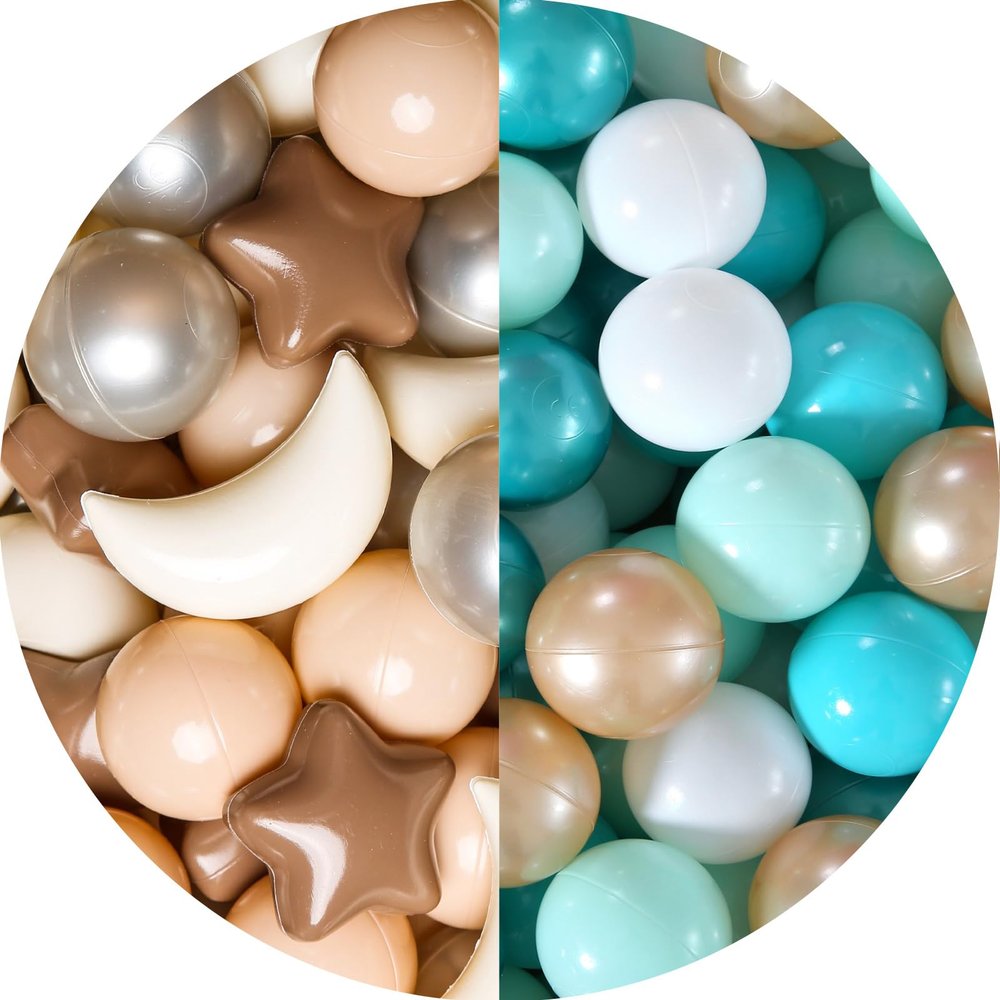 GOGOSO 500pcs Green Coffee Beige Ball Pit Balls